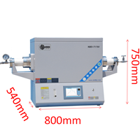 Intelligent double temperature zone tube furnace 1500℃