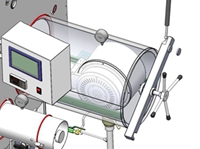 Split pit furnace for glove box