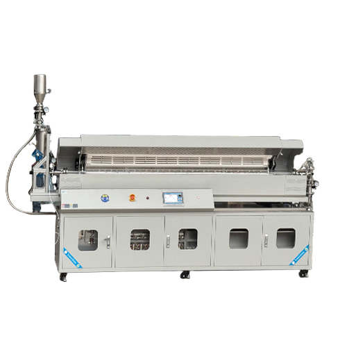 Eight temperature zone rotating inclined tube furnace