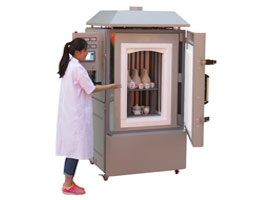 Production-type atmosphere muffle furnace